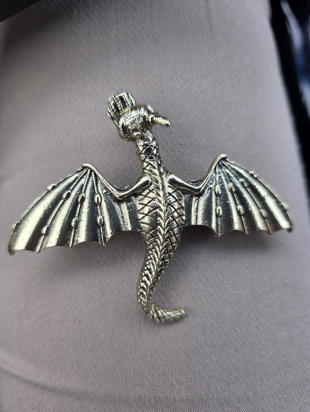 Fourth Wing Gold Dragon Hair Clip - Women's Hair Barette